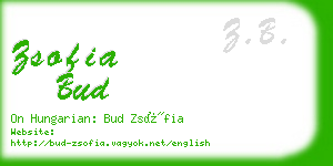 zsofia bud business card